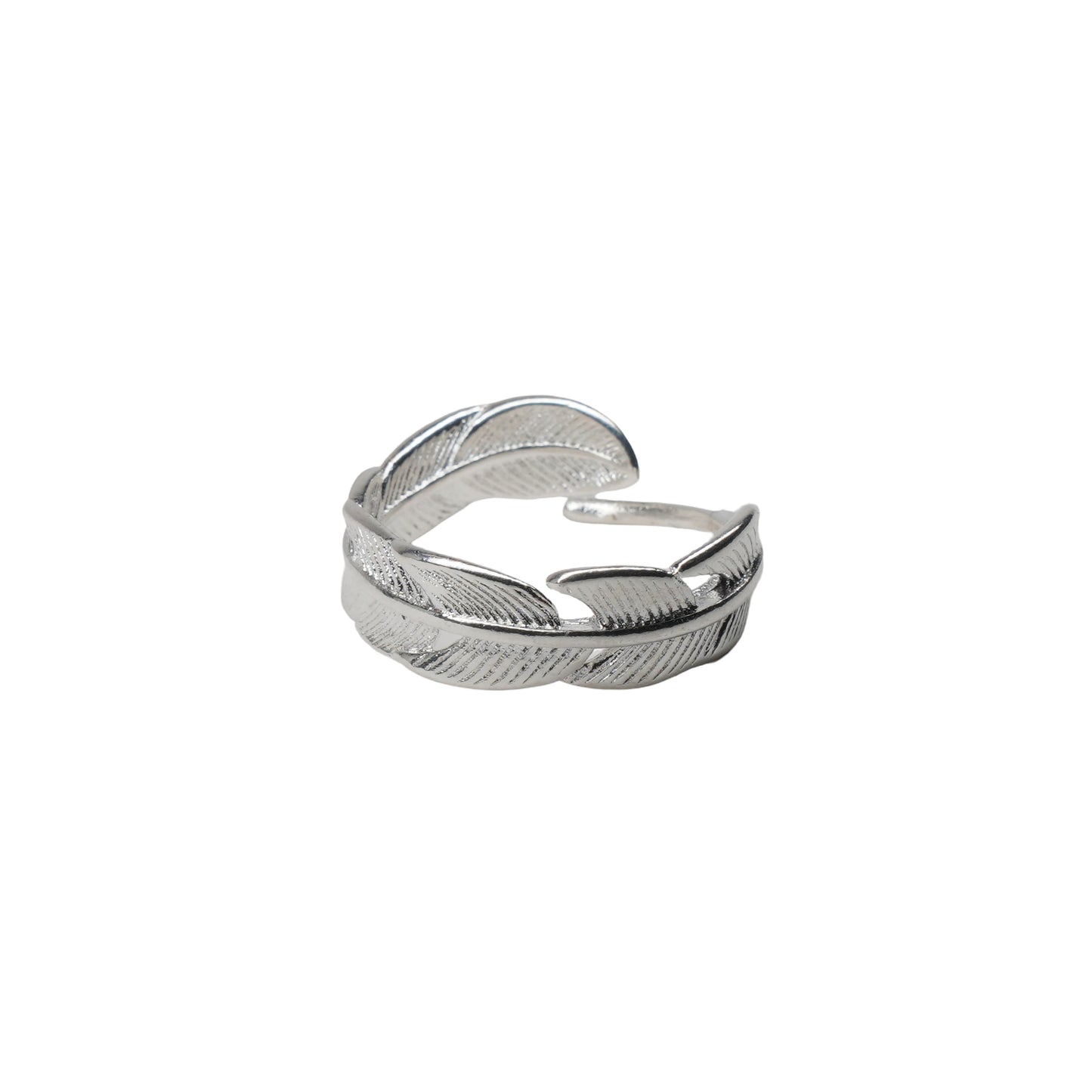 Silver Feather Ring