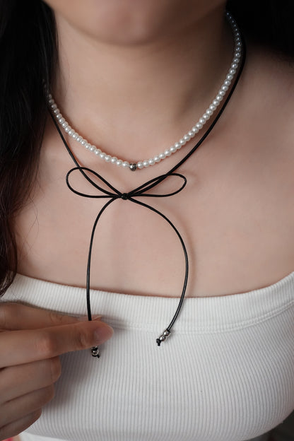 Pearl Ribbon Necklace