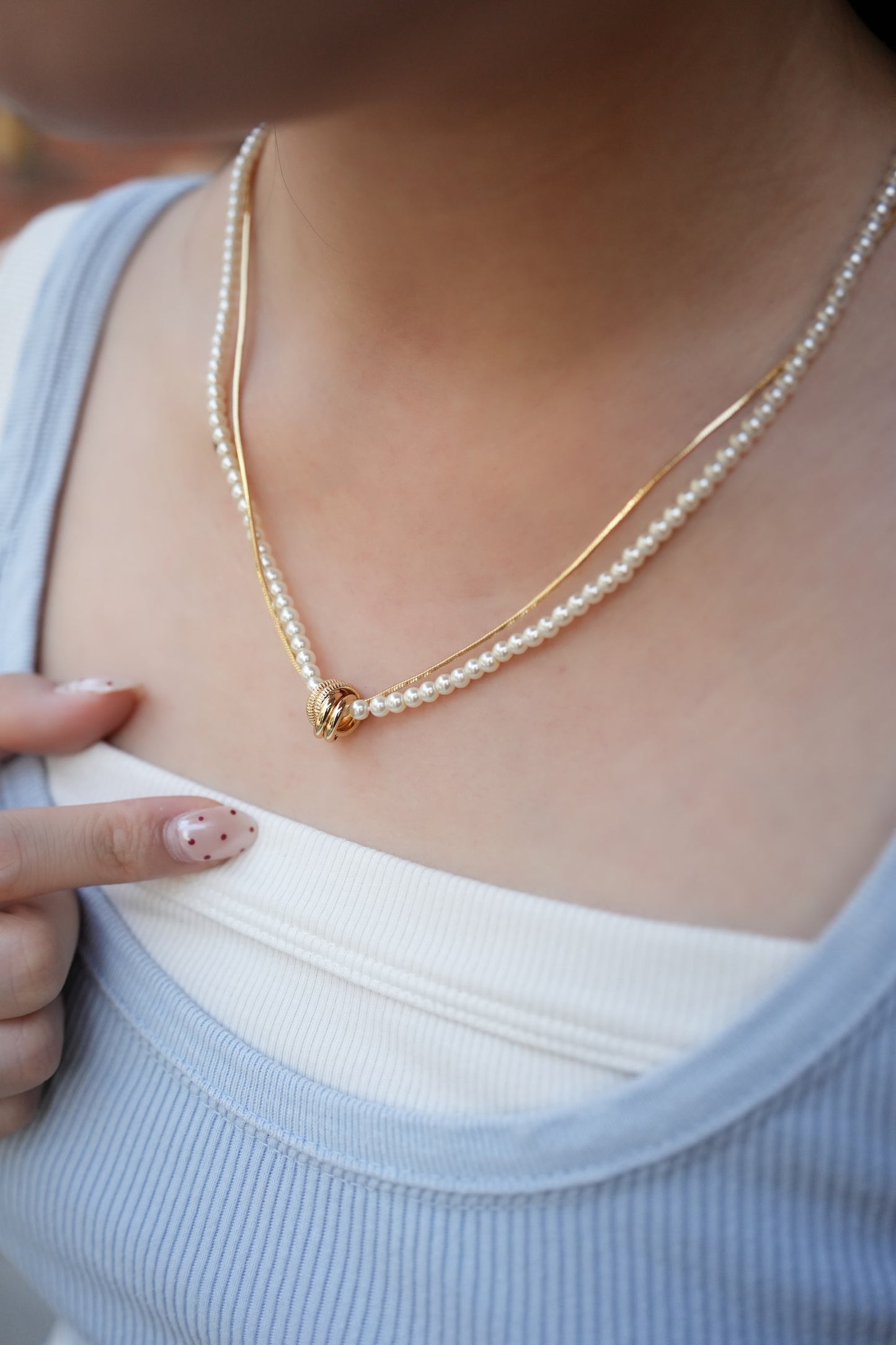 Bound Pearl Necklace