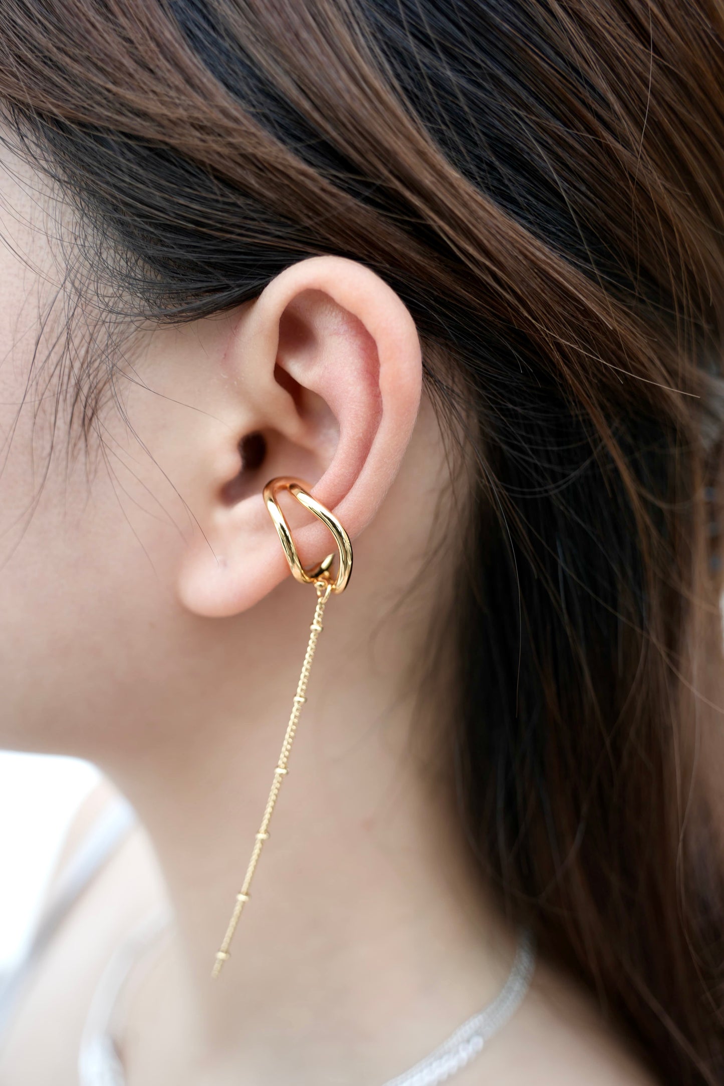 Tethered Moon Ear cuff
