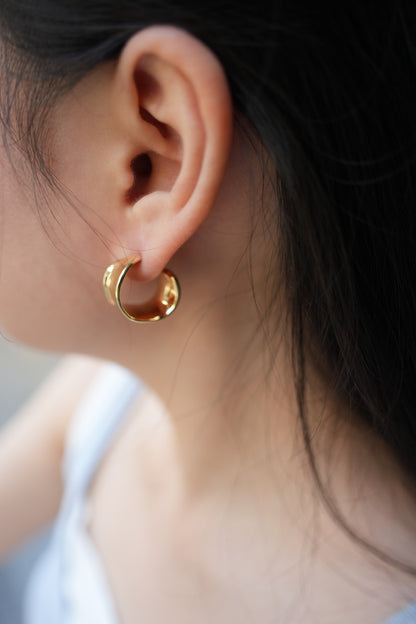 Curved Steel Earring