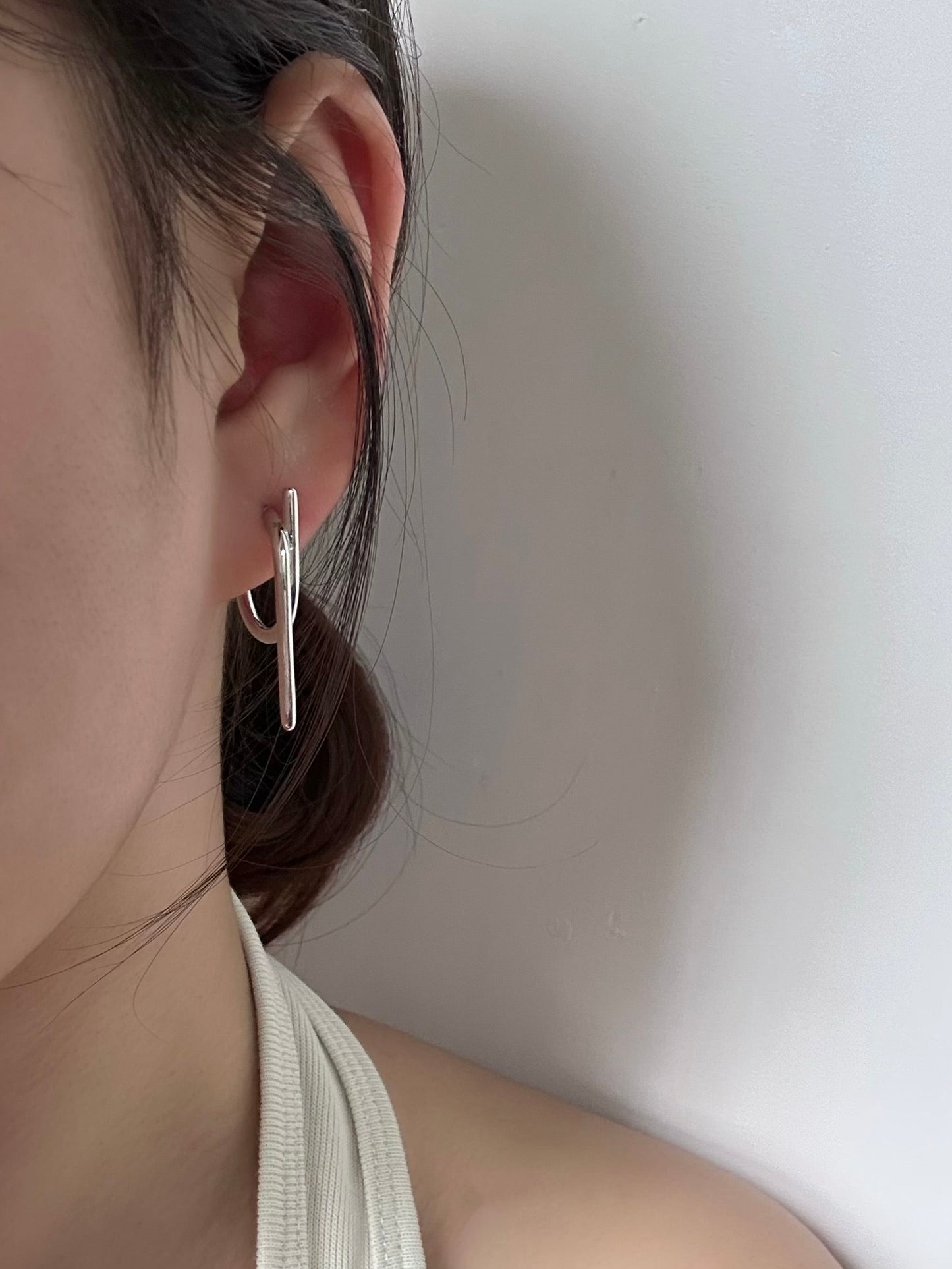 Bar Hoop Earring