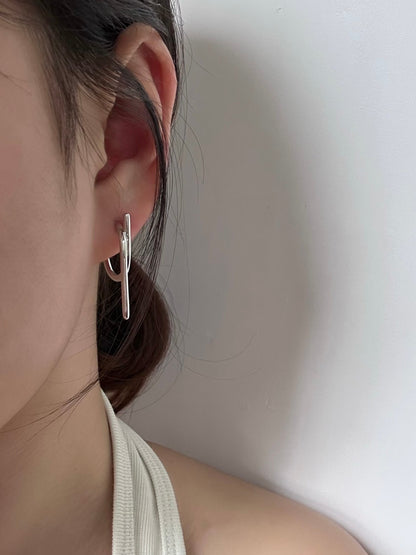 Bar Hoop Earring