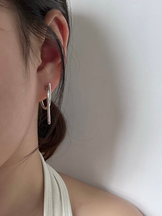 Bar Hoop Earring