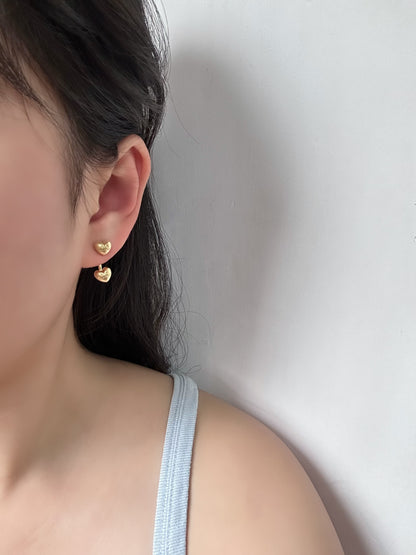 Dual Heart Earring