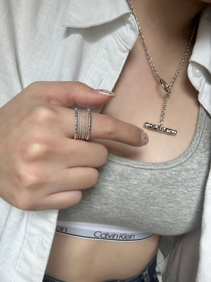 Textured OT Necklace