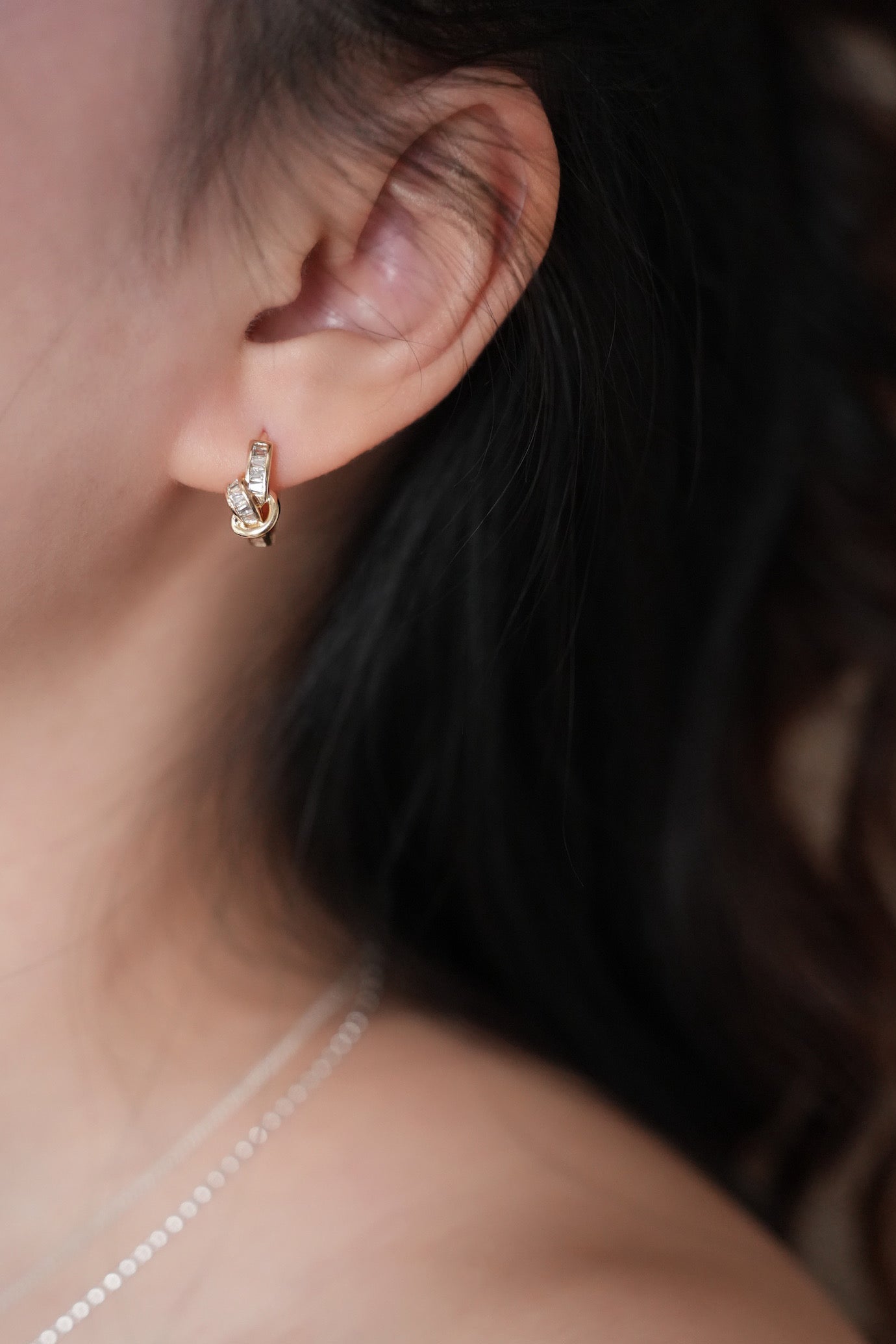 Tied prism earring