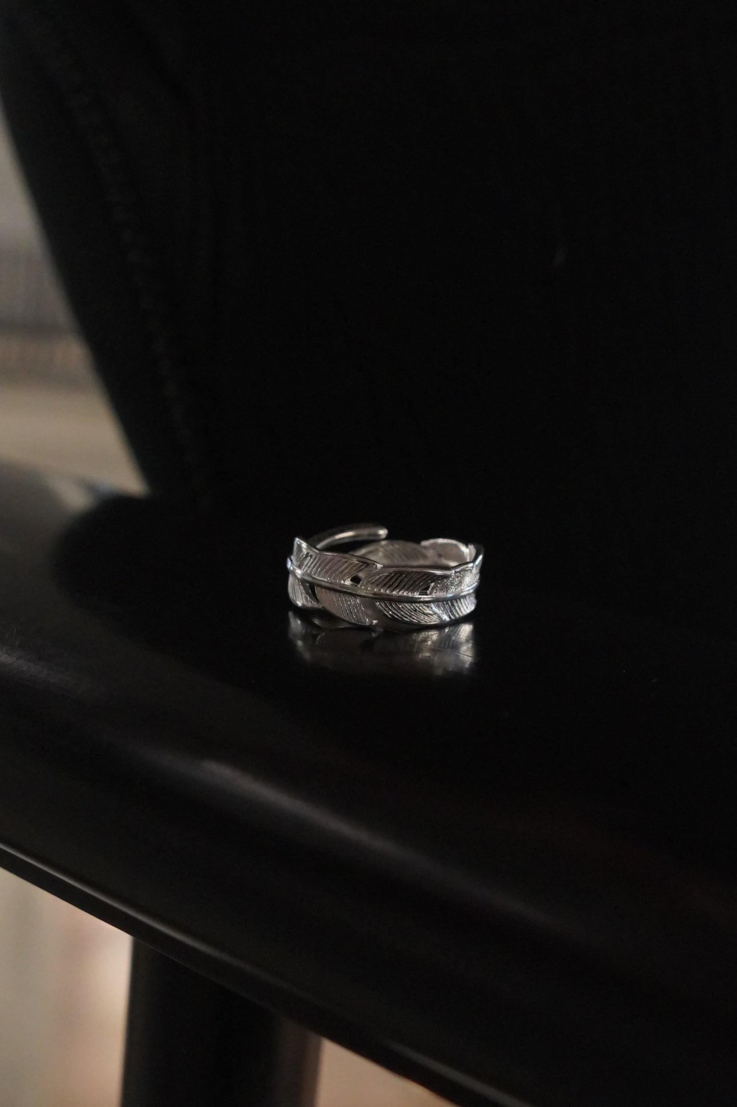 Silver Feather Ring