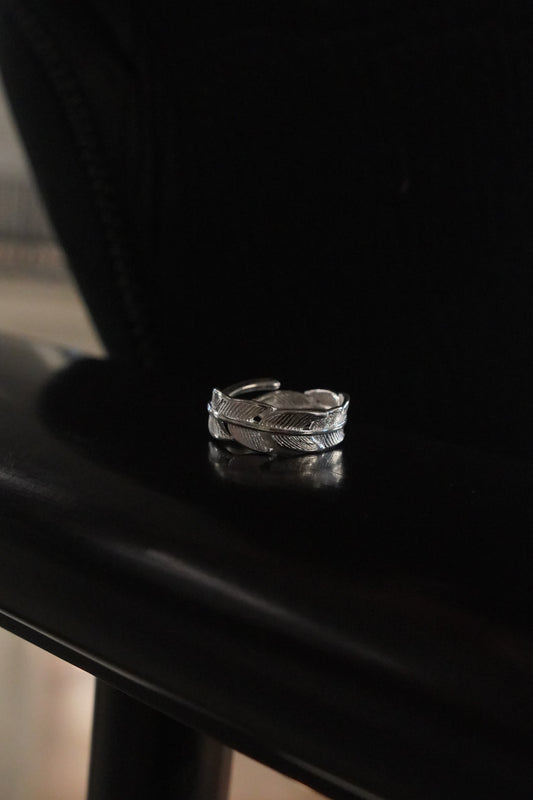 Silver Feather Ring