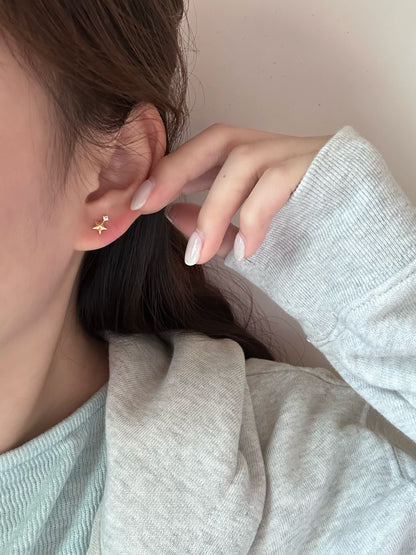 316L Sparkle Star Earring