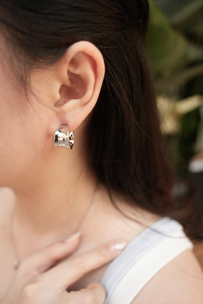 Curved Steel Earring