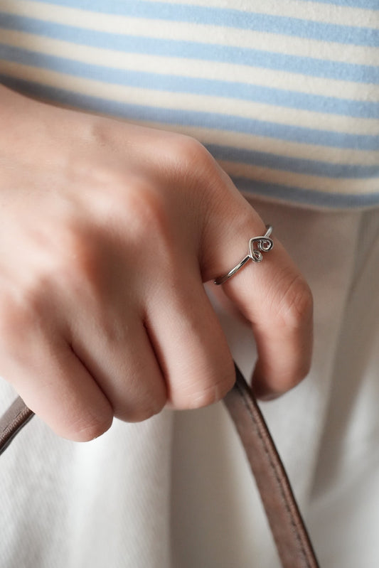Coiled Heart Ring