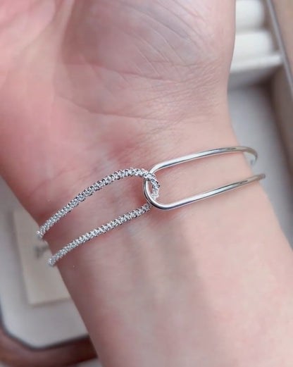 Double Chain Loop Bracelet