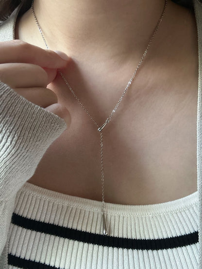 Silver Drop Necklace