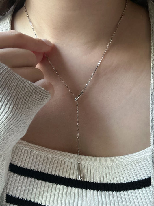 Silver Drop Necklace
