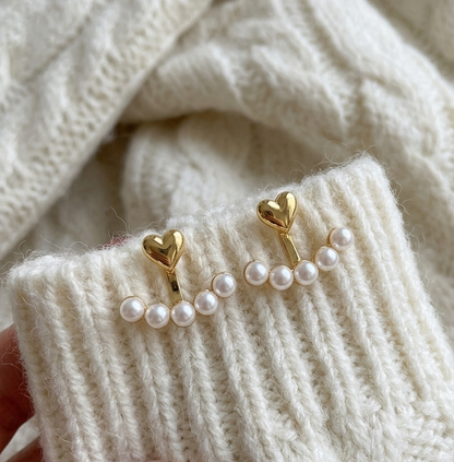 Pearl Heart Earring