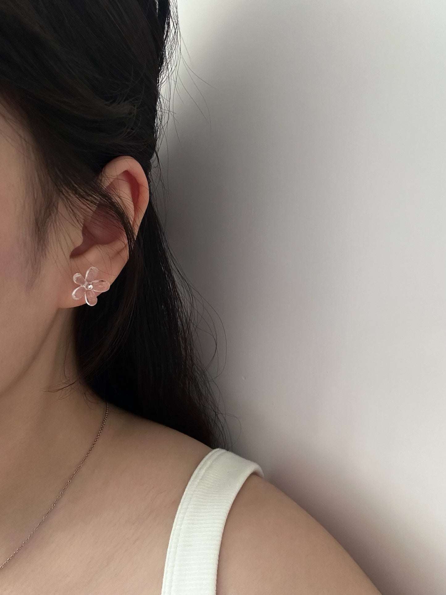 Silver Flora Earring