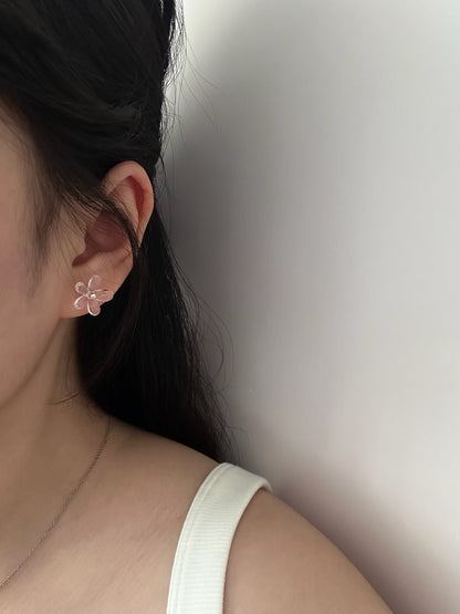 Silver Flora Earring