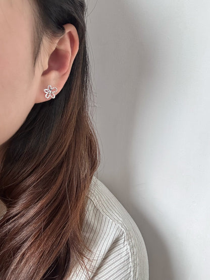 Silver Flora Earring
