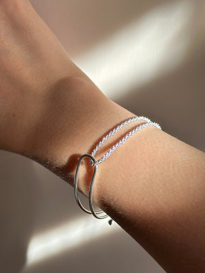 Double Chain Loop Bracelet