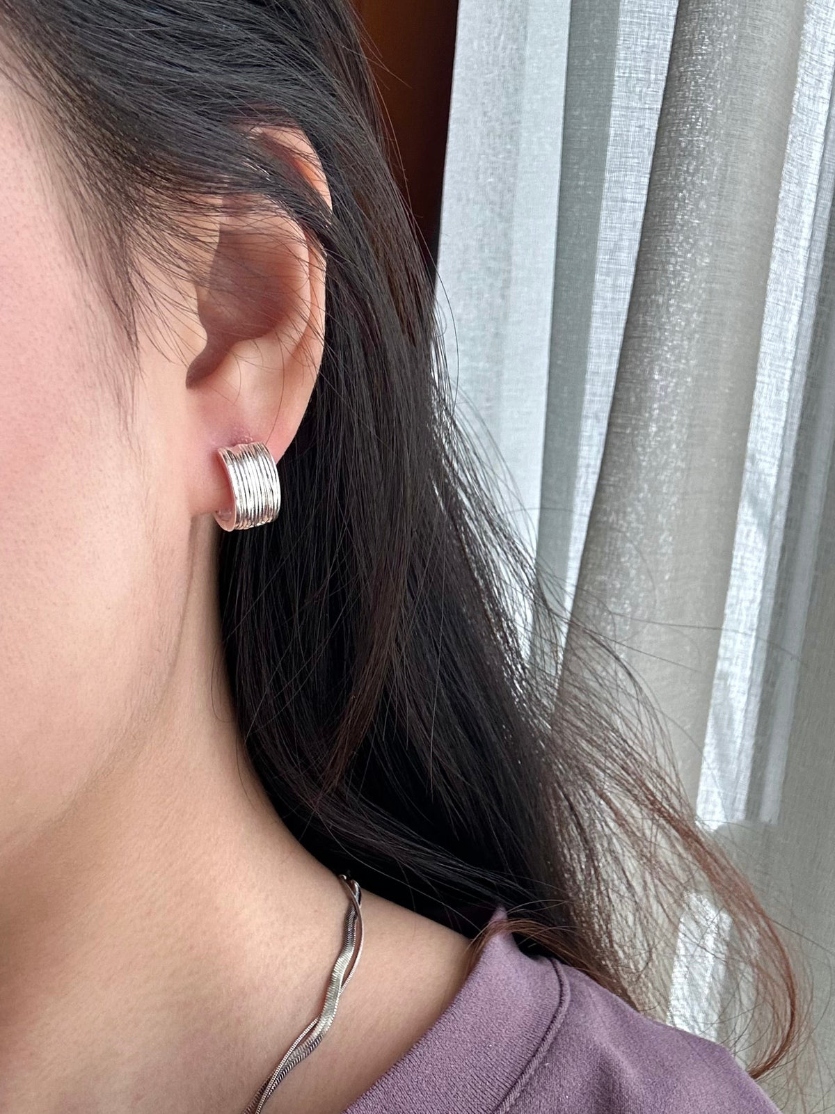 Melted Silk Earring