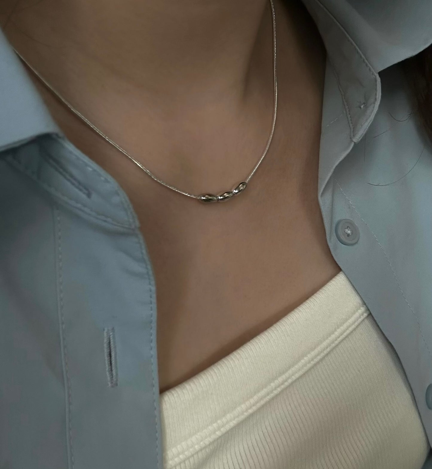 Silver Seed Necklace