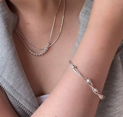 Double layer bracelet