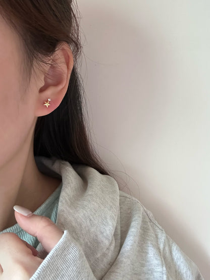 316L Sparkle Star Earring