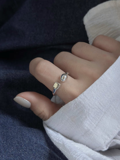 Square and Circle Ring