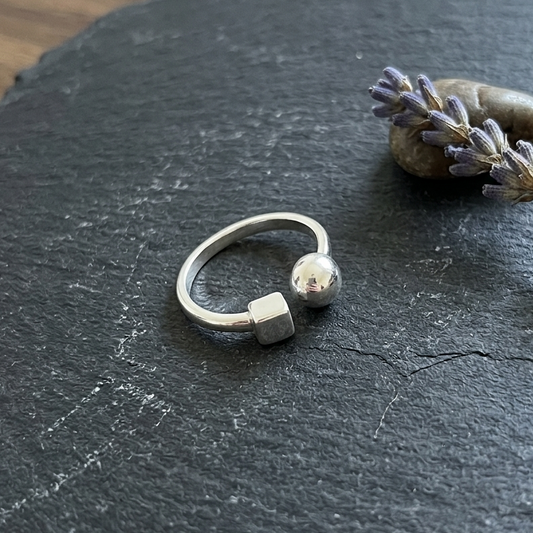 Square and Circle Ring
