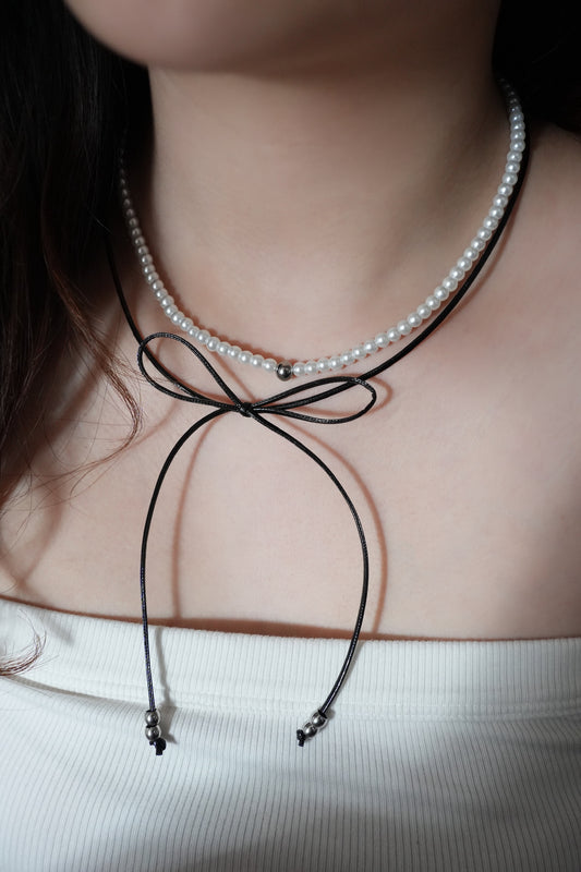Pearl Ribbon Necklace