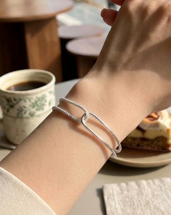 Double Chain Loop Bracelet