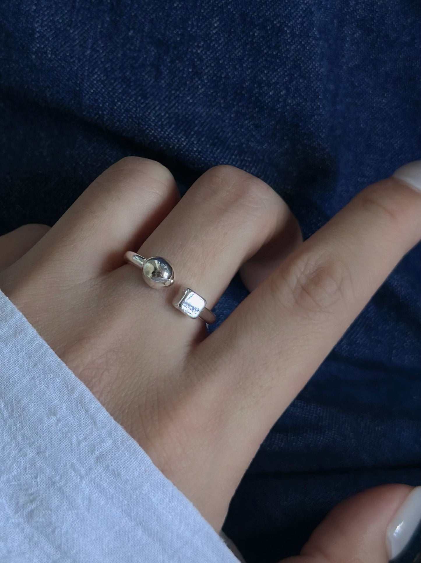 Square and Circle Ring