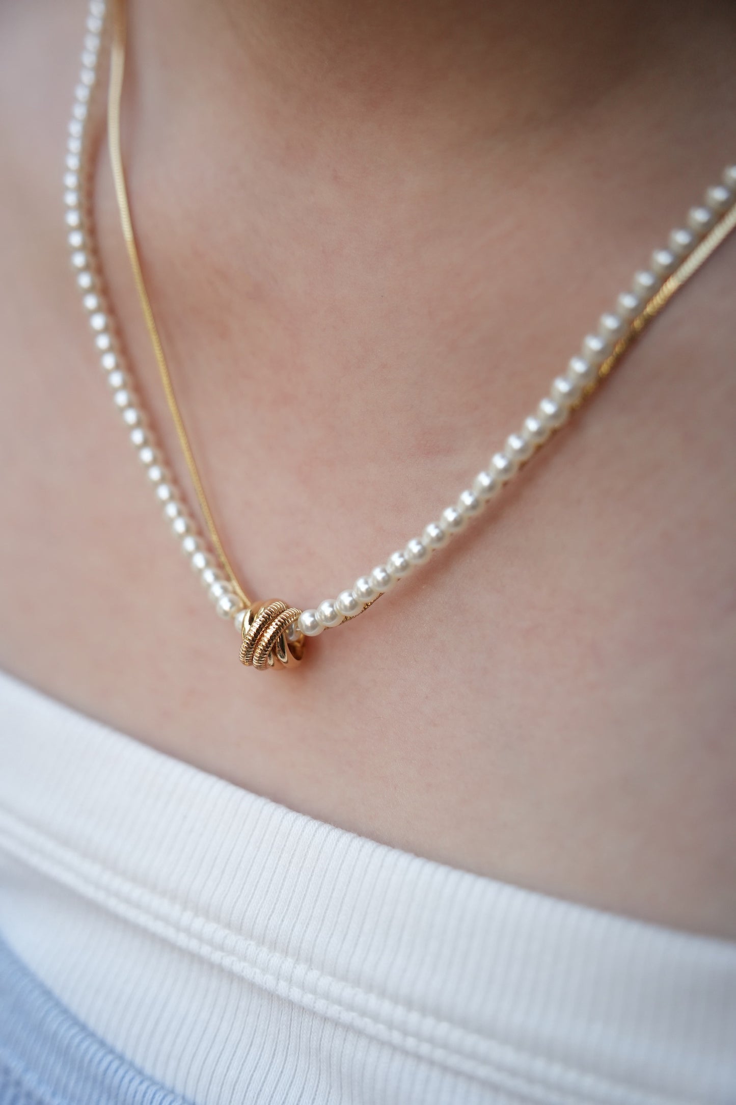 Bound Pearl Necklace