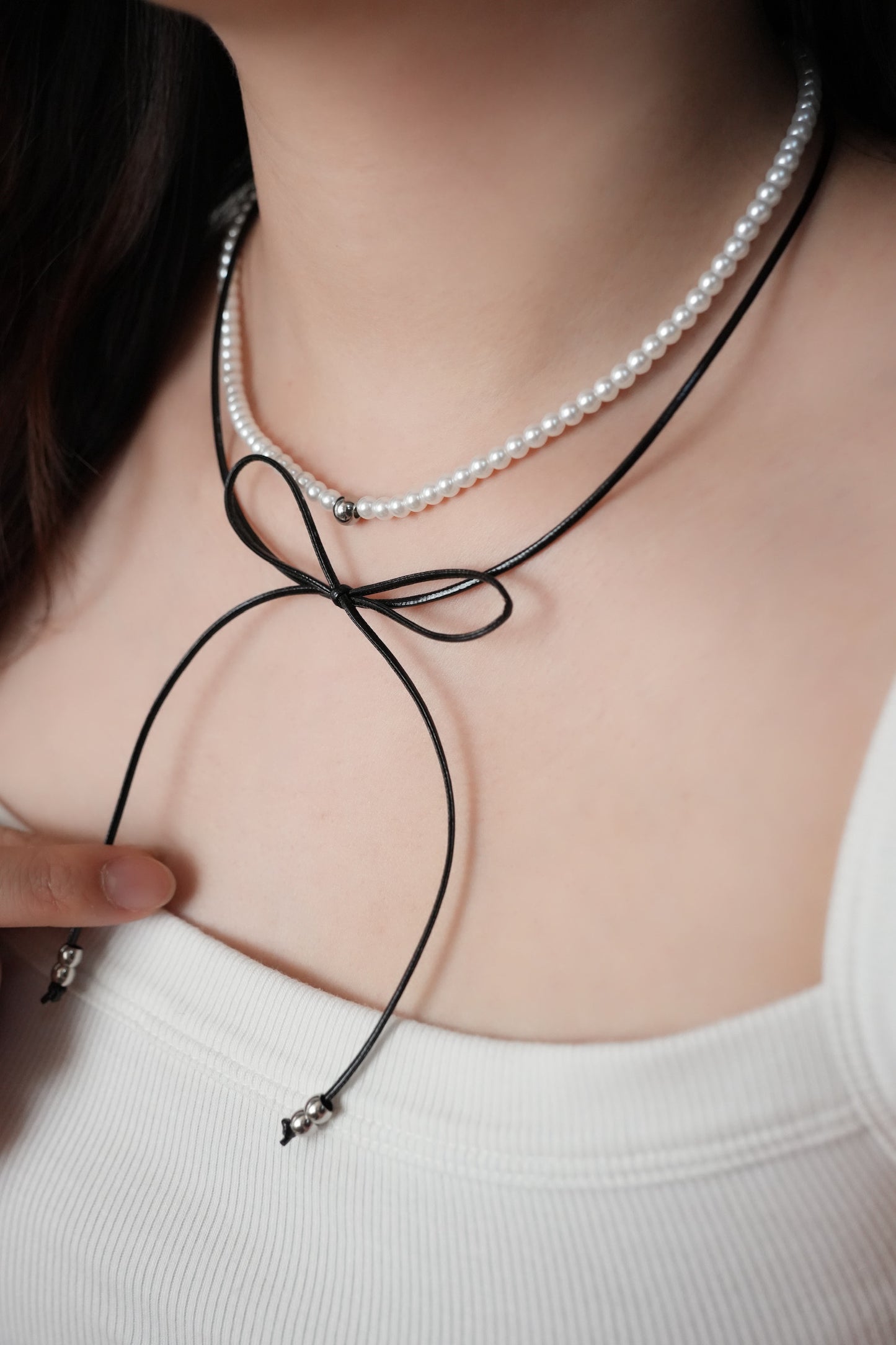 Pearl Ribbon Necklace