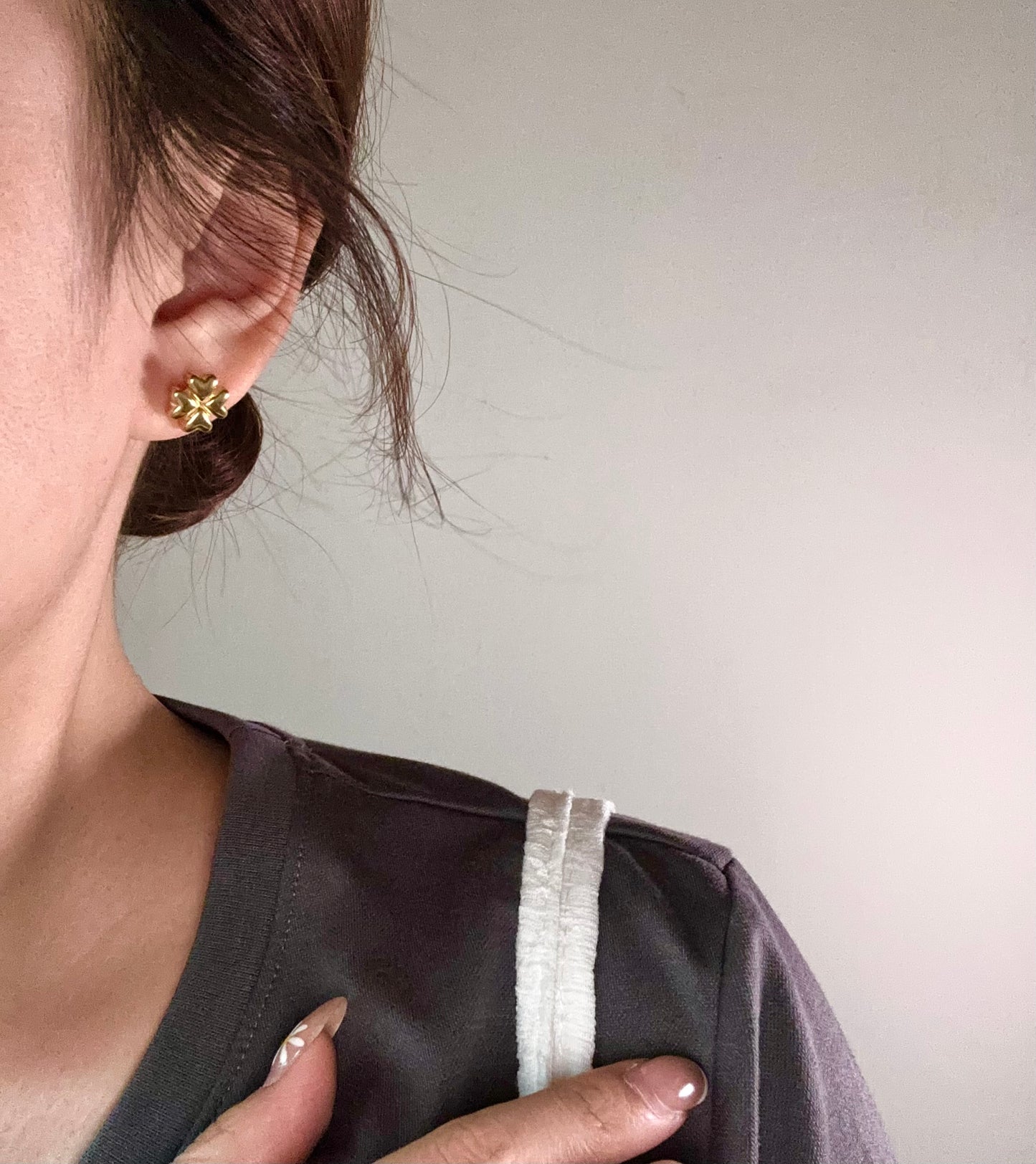 316L Lucky Clover earring