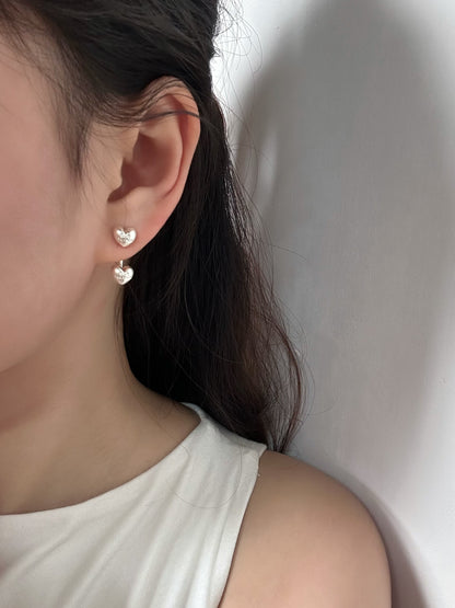 Dual Heart Earring