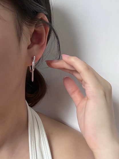 Bar Hoop Earring