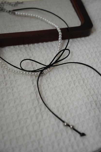 Pearl Ribbon Necklace