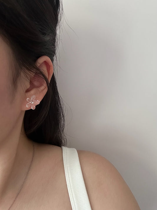 Silver Flora Earring