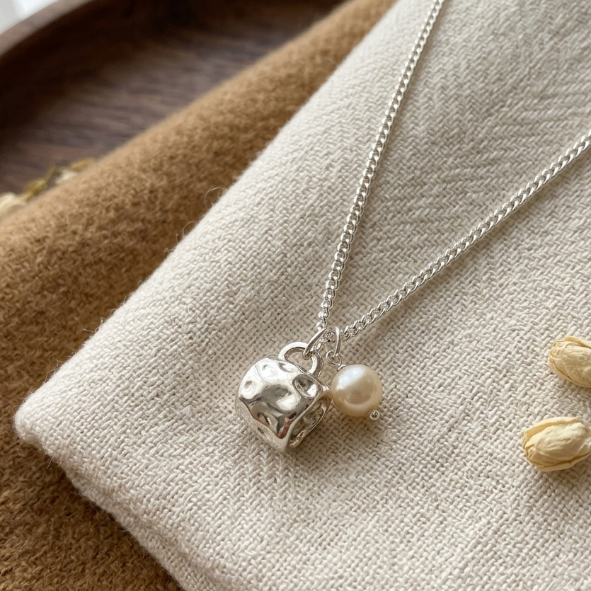 Pearl Marker cup Necklace