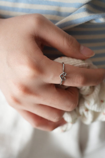Coiled Heart Ring