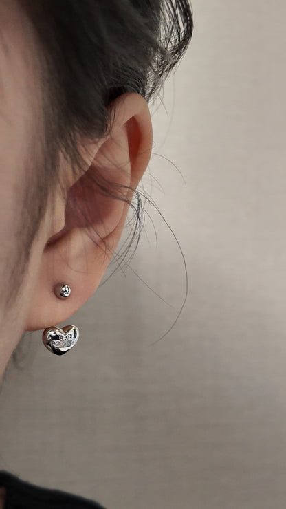 Puffy Heart Earring