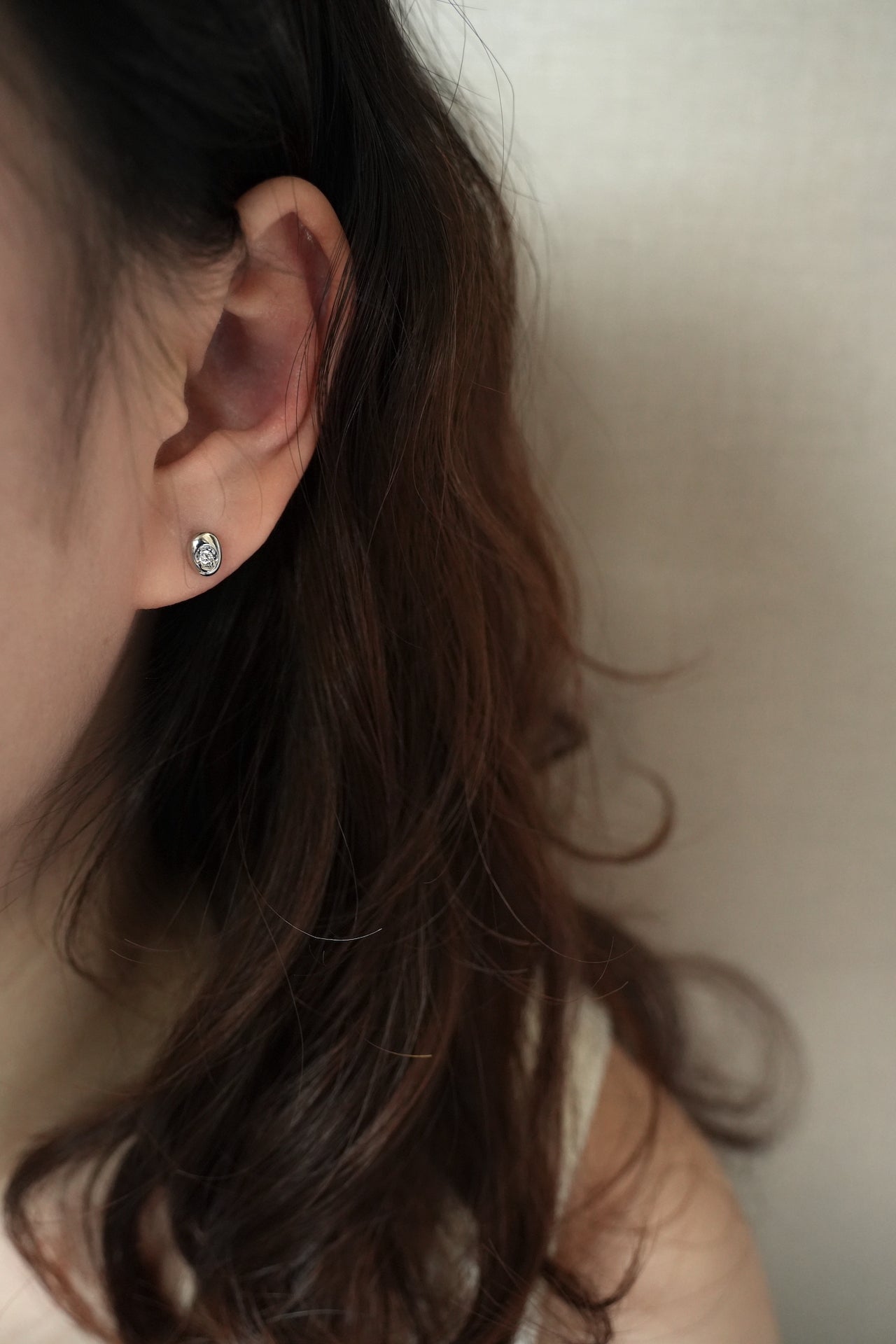 Oval Crystal Earring