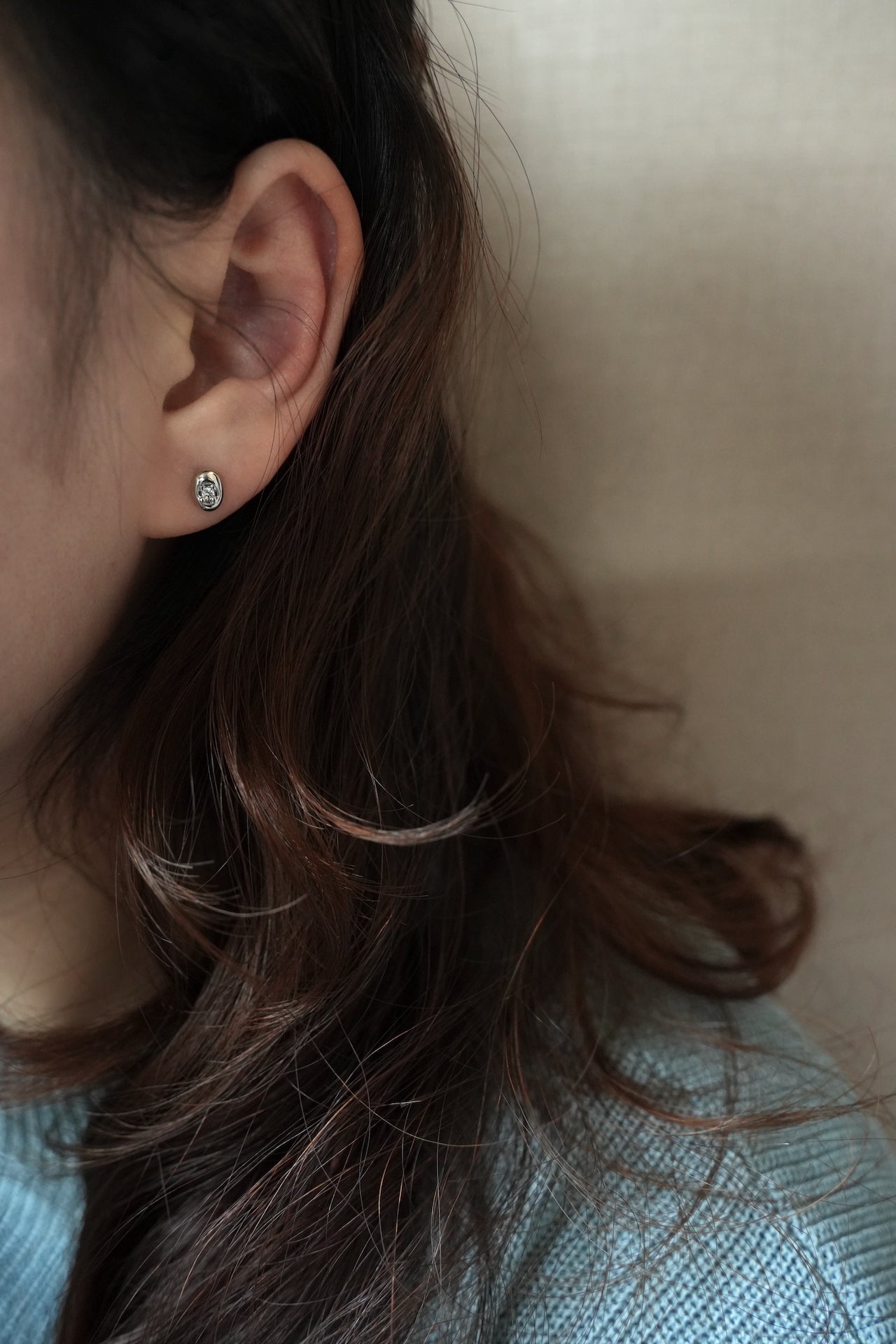 Oval Crystal Earring