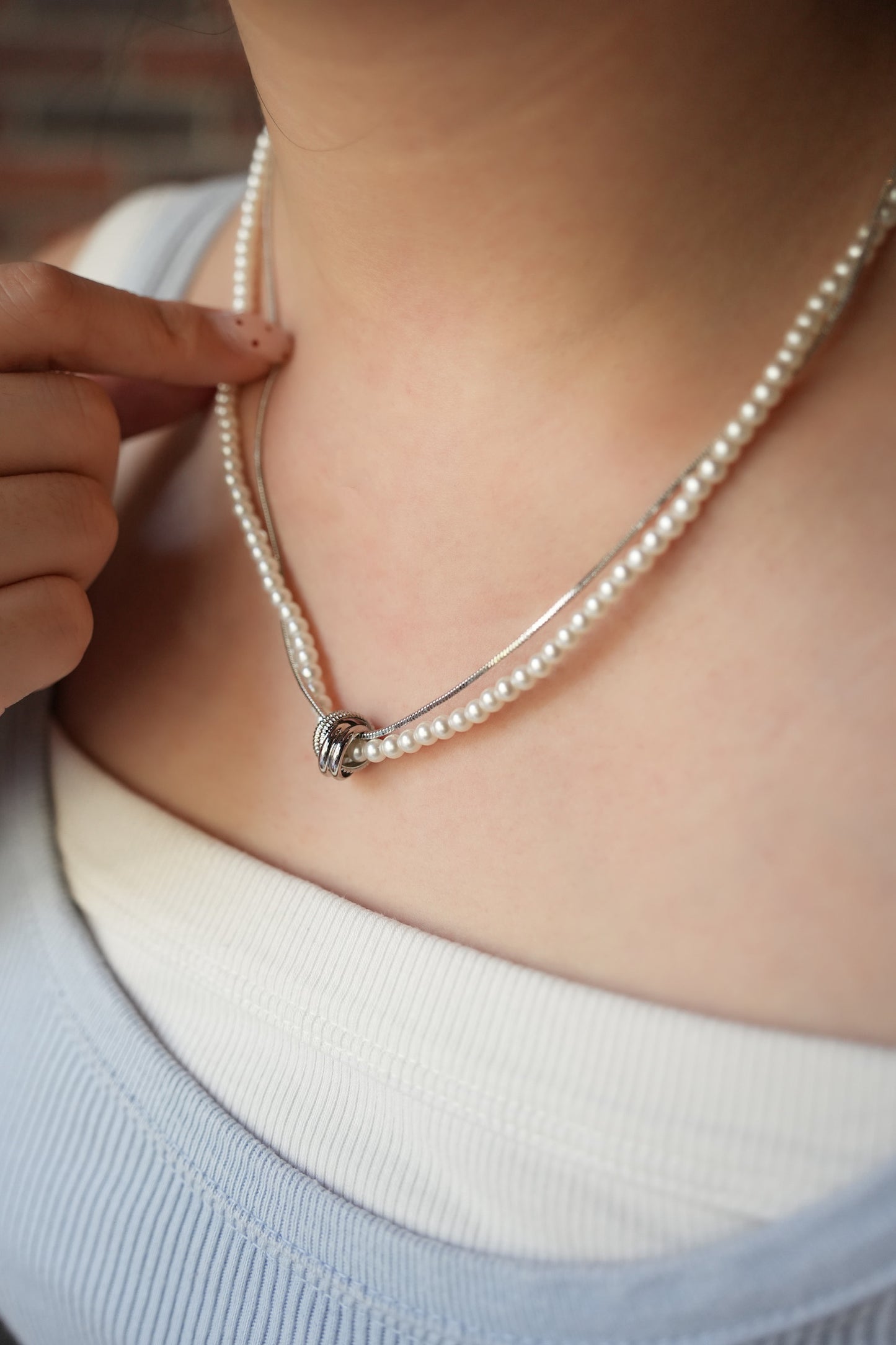 Bound Pearl Necklace