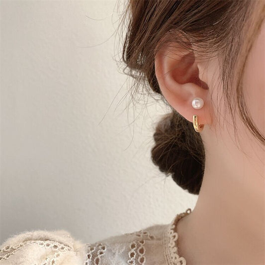 pearl horn Earring