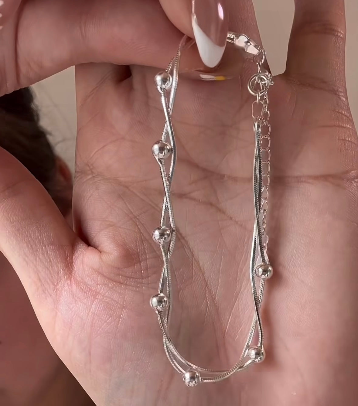 Double layer bracelet