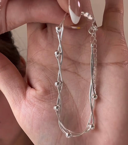 Double layer bracelet