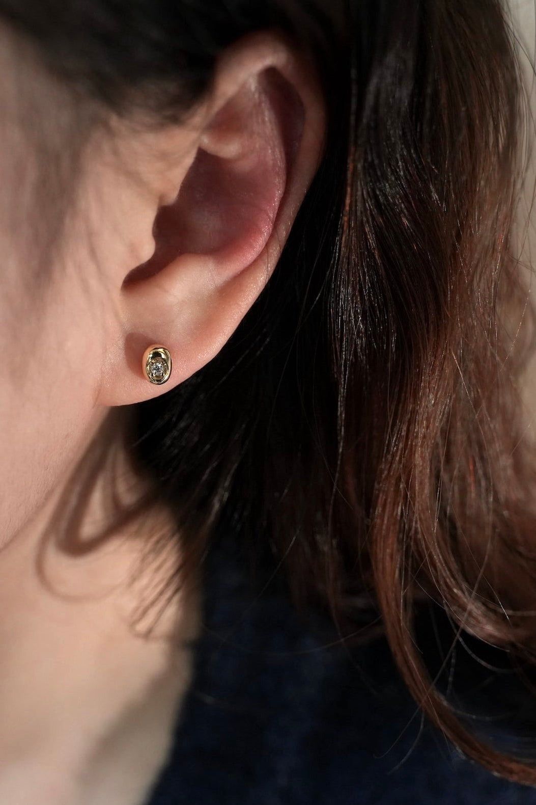 Oval Crystal Earring